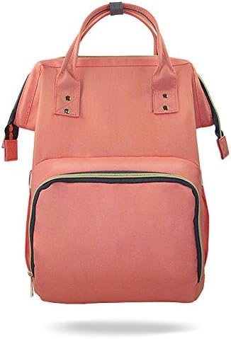 Kangming Baby Nappy Changing Backpack Waterproof Travel Mummy Tote Bag Organizer with Insulated Pockets (Orange)