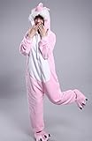Honeystore Neu bezaubernd Rosa Hase Pyjamas Trickfilm Cosplay Kostüm Erwachsene Siamesische Kleidung S - 