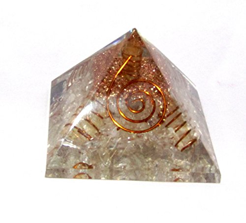Orgonit Pyramide - Bergkristall 360 / H ca. 5,5 cm / B ca. 7 cm / L ca. 7 cm