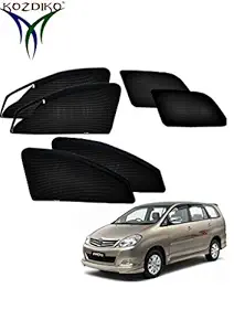 Kozdiko Car Sun Shade for Toyota Innova (Set of 4, Black)