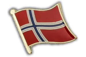 Clj Charles Le Jeune Pin's Drapeau Norvège Flottant - Norvégien - Drapeaux - qualité de finition - Epingle - Broche - Badge - PINS EUROPE