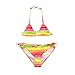 Produktbild Trada Infant Kinder Mädchen Farbverlauf Striped Bling Bademode Badeanzug Bikini Set Outfits Säugling Baby Kinder Mädchen Badeanzüge Kleidung ein Stück (134/140, Regenbogen)