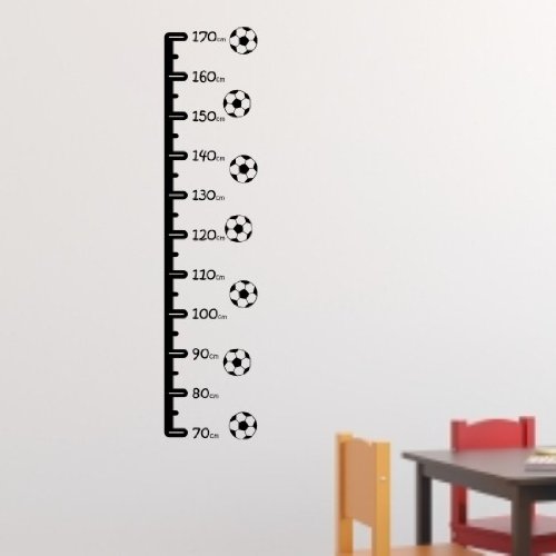 Football children's height chart wall sticker H540K - RED