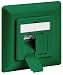 Produktbild intellinet 771696 Cat6A-Unterputzdose (2 Ports /FTP) grün