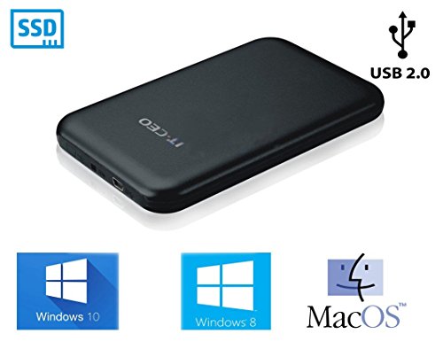 Allcam Gehäuse für SATA-Festplatte (6,4 cm / 2,5 Zoll, USB 2.0, kompatibel mit SATA-II, werkzeuglose Montage) schwarz schwarz USB 2.0