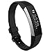 Produktbild Altsommer Multi Farben Uhrenarmband für Fitbit Alta HR*160-210mm(160-210mm) Macaron Farbe Silikon Band Sportarmband,Armbanduhr Ersatzarmband mit Schnellverschluss für Damen Herren (Schwarz)