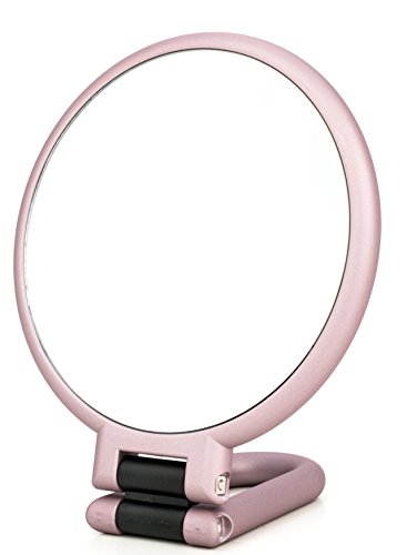 Danielle Metallic Soft Touch Hand Held Mirror, Blush Pink