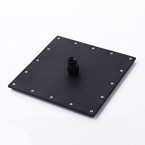 jiayoujia Modern Rainfall Duschkopf, viereckig Messing massiv in Pure schwarz, schwarz, Shower Head Size – 300 mm - 5