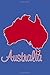 Produktbild Australia - Red, White & Blue Lined Notebook with Margins: 101 Pages, Medium Ruled, 6 x 9 Journal, Soft Cover