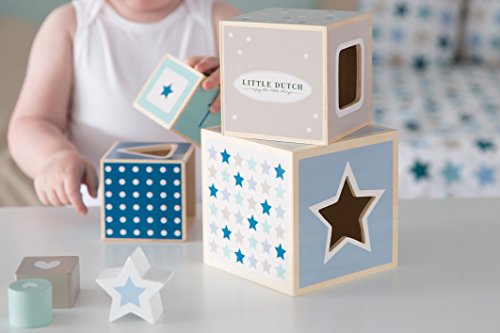 LITTLE DUTCH 4359 Holz-Stapelturm mixed stars mint - 3