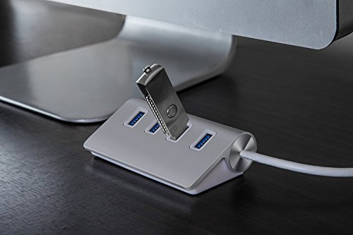 USB 3.0 4-Port Hub Compact ULTRICS @ Aluminiumgehäuse, geschirmtes Kabel mit 5 Gbps Übertragungsgeschwindigkeit für iMac, MacBook Air, MacBook Pro, MacBook, Mac Mini, PCs und Notebooks - 7