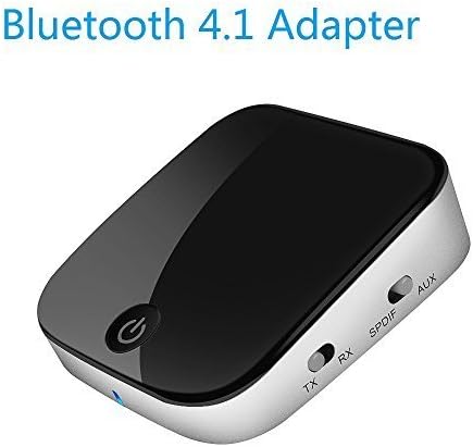 Bluetooth Transmitter and Receiver, 2 in 1 Bluetooth V4.1 Adapter Wireless Audio Adapter Optical Toslink &amp; SPDIF 3.5mm Stereo Output Support APT-X Low Latency for Car Stereo PC TV Headphones Laptop