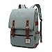 Produktbild JL Vintage Unisex Casual Canvas-Rucksack, geeignet für 14-Zoll-Laptop-Wanderrucksack mit großem Fassungsvermögen,18
