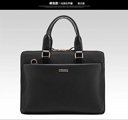 Q package Autumn and Winter Men 'S Fashion Handbag Handbag Horizontal Section Business Briefcase Casual Computer Bag Men' S Bag,Black
