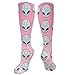 Produktbild NFHRREEUR Knee High Socks Rainbow Alien Pink Compression Socks Sports Athletic Socks Tube Stockings Long Socks Funny Personalized Gift Socks for Men Women Teens