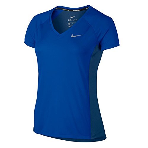 Nike W nk Dry Miler v-neck T-Shirt, Damen