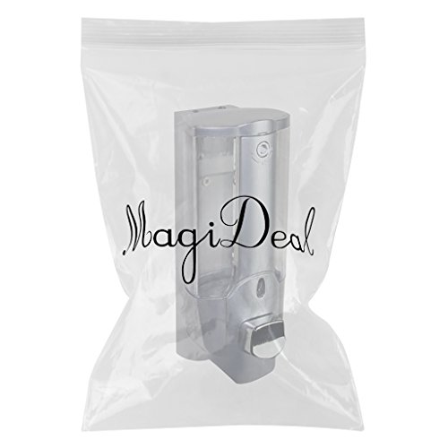 MagiDeal Seifenspender, Seifendosierer für Duschgel, Shampoo, Seife. Auch als Dispenser für Reinigungsmittel geeignet. 350 ml/450ml Fassungsvermögen. aus ABS Kunststoff. Gelspender schafft Ordnung in Bad und Dusche. – 450ml Einzel Kopf, 8,3 x 18,7 x 9,5 cm - 2