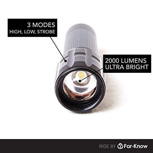 Taschenlampe Taschenlampe Q5 LED Bike Licht – 2000 Lumen, 3 Licht-Modus Optionen, zoombaren mit Universal-Halterung für Frontlicht Einsatz - 8
