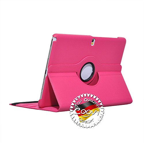 COOVY® 360° ROTATION COVER FÜR SAMSUNG GALAXY NOTE PRO 12.2 SM-P900 SM-P901 SM-P905 SMART HÜLLE TASCHE ETUI CASE SCHUTZ STÄNDER Farbe hotpink - 5