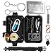 Produktbild Survival Kit 15 in 1, Außen Notfall Selbsthilfe NotÜBerlebens Zubehör Camping Wandern Jagd Fahrzeug Werkzeuge Box Set mit Klappmesser, Feuerstarter, Tactical Pen, Wasserdichte Survival Kit Box MEHRWEG
