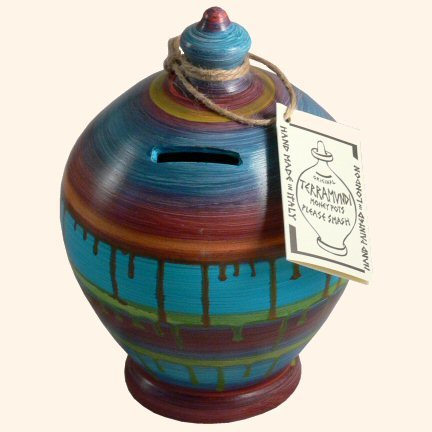 Preisvergleich Produktbild Terramundi Money Pot - Multi-coloured slipware