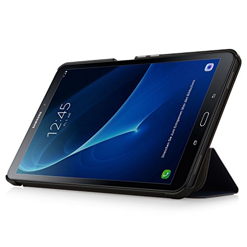 iHarbort® Premium Hülle für Samsung Galaxy Tab A 10.1 (SM-T580/T585) – Samsung Galaxy Tab A 10.1 hülle Etui Schutzhülle Case Cover Holder Stand mit Smart Auto Wake / Sleep-Funktion (Dunkelblau) - 2