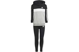 adidas Mädchen Tiberio 3-stripes Colorblock Fleece Leggings Set Kids Trainingsanzug (1er Pack)