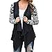Produktbild Damen Weste Lose Ärmellos Strickjacke Casual Wasserfall Jacke Asymmetrisch Schnitt Langarmshirt Elegant Locker Oversive Kimono Cardigan Herbst Winter Jacke Strickwaren von Innerternet