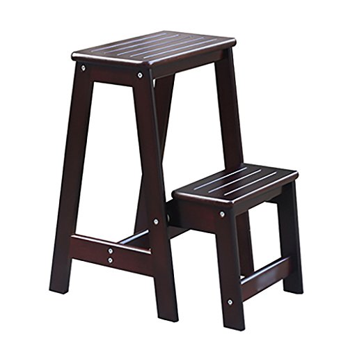 Preisvergleich Produktbild Stuhl-Schritt-Schemel-festes Holz-faltender Schritt-Schemel Doppelzweck-Schritt-Stuhl-zweistufiger Leiter-niedriger Schemel-Innenleiter-Haushalt