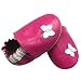 Cute Baby Sheepskin Leather Moccasins with Butterfly Toddler First Walking Shoes Rose red