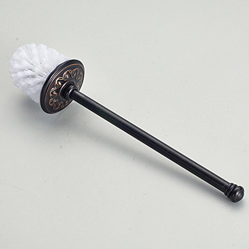 Weare Home Alle Messing Antik Vintage Retro Design Schwarz Öl rubbed Bronze finished Toilettenbürstenhalter mit keramik Becher für Badezimmer Wandhalerung Bohren Wandmontag - 7