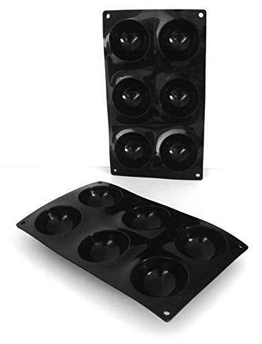 Silikon-Backform, Halbkugel, 6 Formen - 2er. Dickes extrarobustes Silikon Kochgeschirr von höchster Qualität.