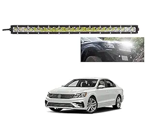 PRIKNIK Fog LED Light Bar Spot Beam with Bracket Compatible with Passat (White)
