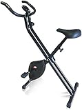 ultrasport foldable exercise bike with pulse sensor grips