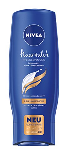 NIVEA Haarmilch Pflegespülung Dicke Haarstuktur, 4er Pack (4 x 200 ml)