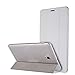 Produktbild HKFV Für Samsung Galaxy Tab A 8.0 2017 T380 T385 Tablet Leder Smart Cover Fall Samsung Galaxy Tab A 8.0 T380 T385 2017 Universal Smart Seide dreifach flach Ledertasche (Weiß)