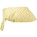OULII Wave Pattern Washable Reusable Waterproof Zippered Baby Cloth Diaper Nappy Bag Wet Dry Bag Tote with Soft Snap Handle (Yellow)