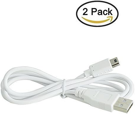 2 Pack NEW USB Charger Cable for Nintendo Wii U Gamepad Controller, Back-up USB Cord Cable Replacement