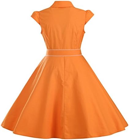 Antique dresses pure color bon bon Skirt large Skirts, orange ,XL