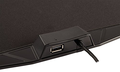 Corsair MM800C - Alfombrilla de Rat  n para Juego  Medio  15 Zonas RGB  Superficie Pa  o  Tela   Negro