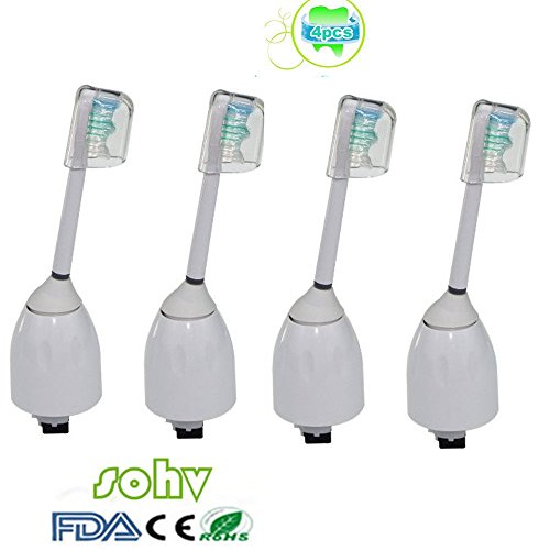 Preisvergleich Produktbild sohv® Standard Ersatz Bürstenköpfe Voll kompatibel mit Philips Sonicare Baureihe E. austauschbarer Pinsel für alle Sonicare Essence, Xtreme, Elite, CleanCare und Advance Modelle, 4 (4packs)