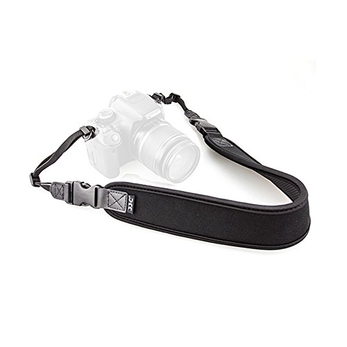 JJC NS-q1  Confort N  opr  ne Sangle de Cou avec Motif antid  rapant pour DSLR Camera       Noir