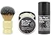 Produktbild den Executive Shaving Company groß Jock groß Kunstfaser Rasierpinsel mit cremefarbenen Harz Handstück , Bay Rum Aftershave Balsam 100ml und Bay Serum Natur Rasierschaum 150ml