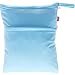 Damero 3pcs Pack Wet Dry Bag for Cloth Diapers Nappy Bag Daycare Organiser Bag, Light Blue