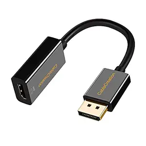 CableCreation Active DP to HDMI 4K 60Hz, DisplayPort to HDMI Adapter, HDMI 2.0 Support UHD 4K @60Hz Audio/Video, Eyefinity Multi-Screen Compatible, Black