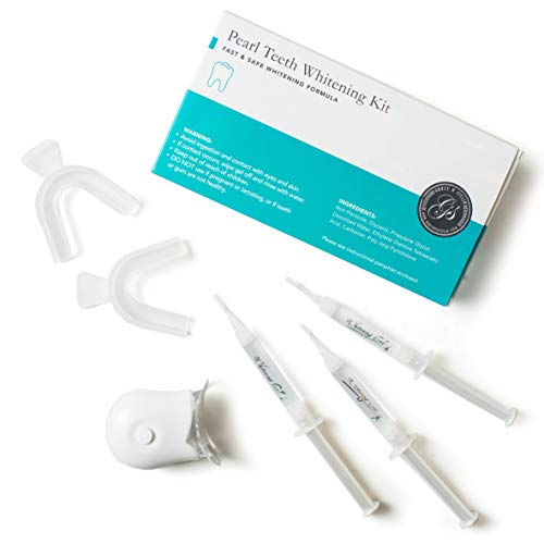 *Nuovo* Kit sbiancamento denti con LED blu, 3 siringhe in gel, 2 vassoi, non a prova di perossido per chewing gum sensibili