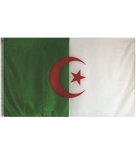 Algerien Flagge 150x90 Cm – Nationalistische Fahne Von 1960 Mit Masttasche, 100D Polyester