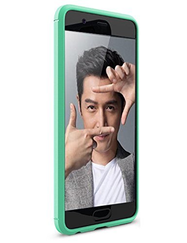 Huawei Honor 9 Funda  Carcasa Caso Cubierta de Protecci  n de TPU Silicona con Textura de Fibra de Carbono para Huawei Honor 9 5 15  Smartphone  Verde