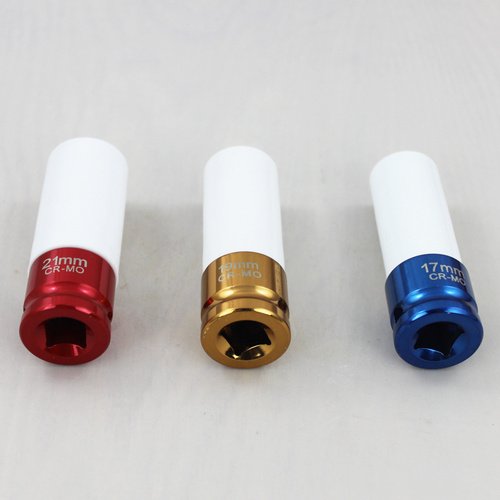 VINGO® Schlagschrauber 12,5 1/2″ 3-tlg Steckschlüssel-Satz 17 19 21 mm 3 Stück Kraft-Schoneinsätze - 2