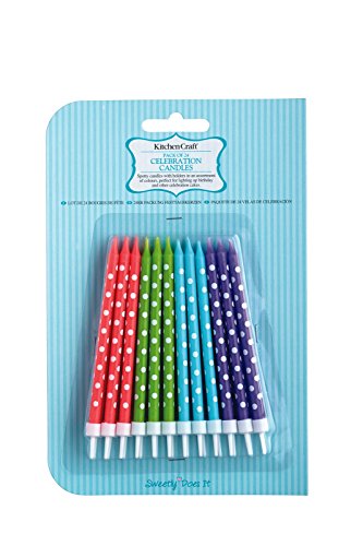 Kitchen Craft „sweetly does it Spotty Celebration“ Kerze, mehrfarbig, 24 Stück - 2